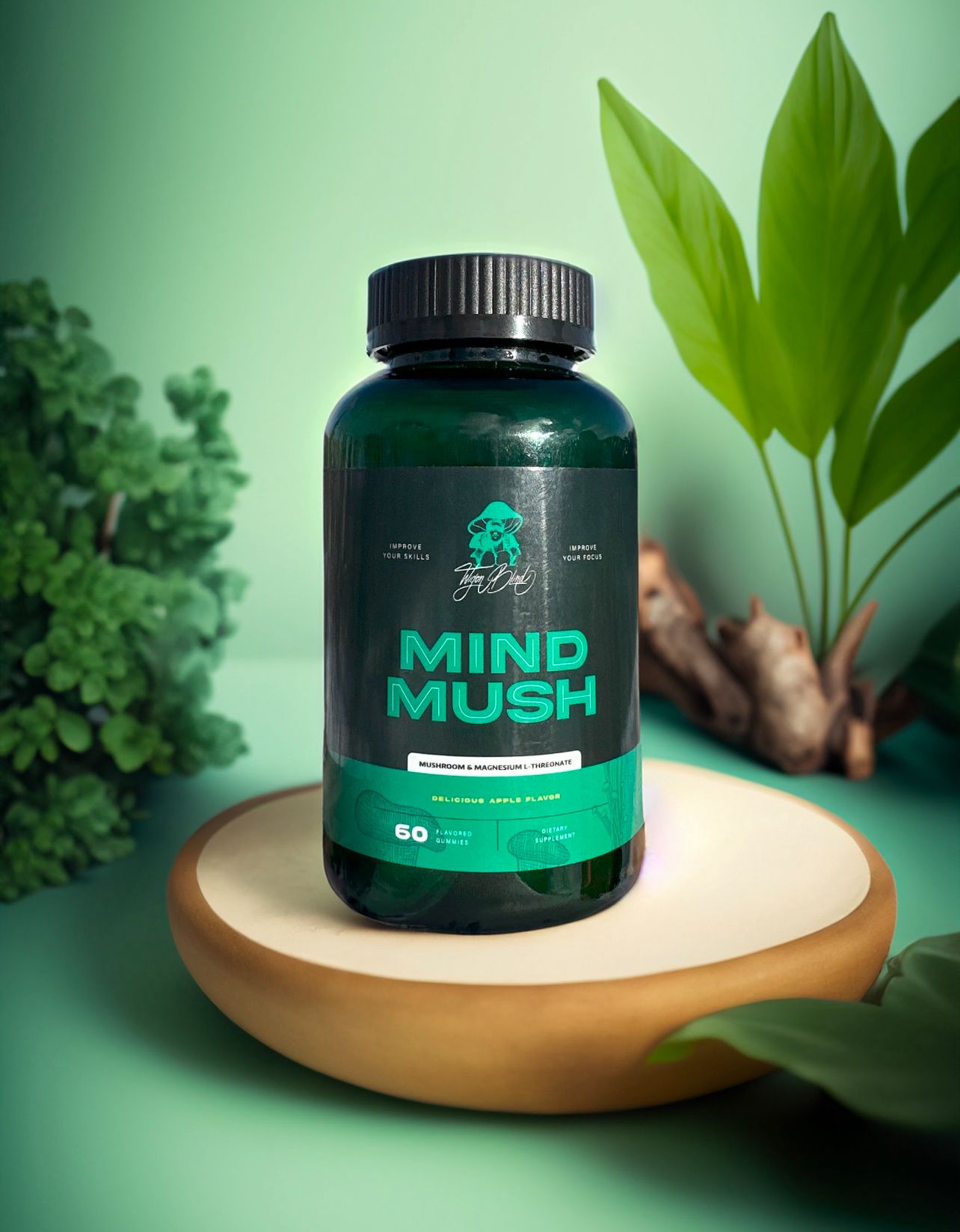 Mind Mush Gummies| Melena de león + Magnesio L-Threonate | Suplemento diario