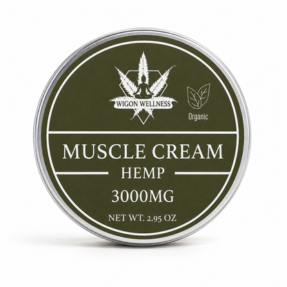 WIGON Hemp Muscle Cream 3000MG – Herbal Cooling Formula for Muscle Recovery & Comfort