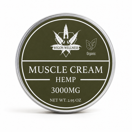 WIGON Hemp Muscle Cream 3000MG – Herbal Cooling Formula for Muscle Recovery & Comfort