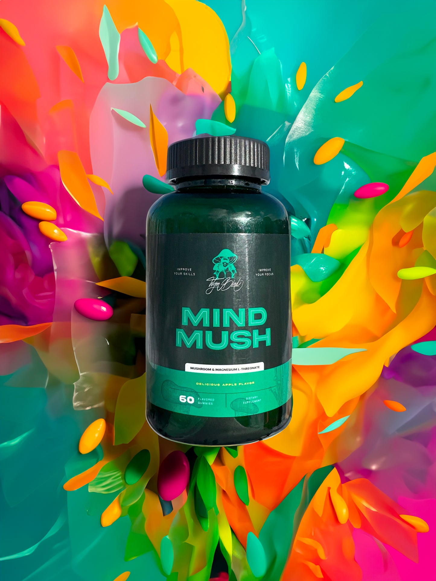 Mind Mush Gummies| Melena de león + Magnesio L-Threonate | Suplemento diario